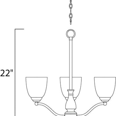 Maxim Lighting Stefan 3-Light Chandelier Black