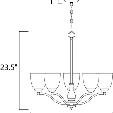 Maxim Lighting Stefan 5-Light Chandelier Black