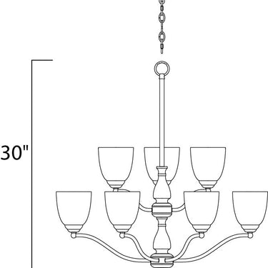 Maxim Lighting Stefan 9-Light Chandelier Black