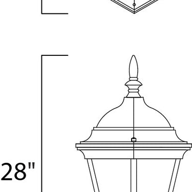 Maxim Lighting Westlake Cast 3-Light Outdoor Pole/Post Lantern Black