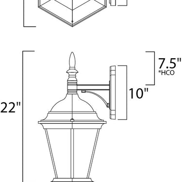 Maxim Lighting Westlake Cast 3-Light Outdoor Wall Lantern Black