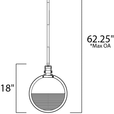 Maxim Lighting Axiom LED Pendant Black/Satin Nickel
