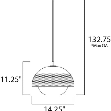 Maxim Lighting Perf Pendant Black/Satin Brass