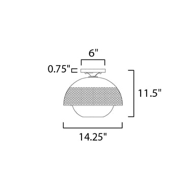 Maxim Lighting Perf Flush Mount Black/Satin Brass