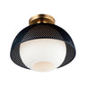 Maxim Lighting Perf Flush Mount Black/Satin Brass