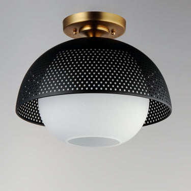 Maxim Lighting Perf Flush Mount Black/Satin Brass
