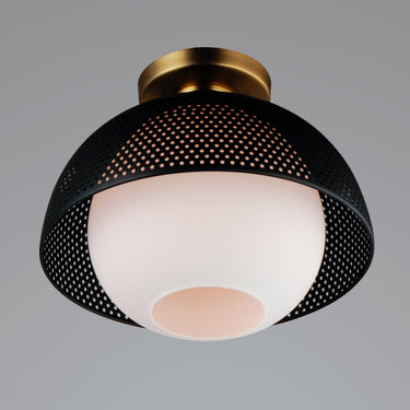 Maxim Lighting Perf Flush Mount Black/Satin Brass
