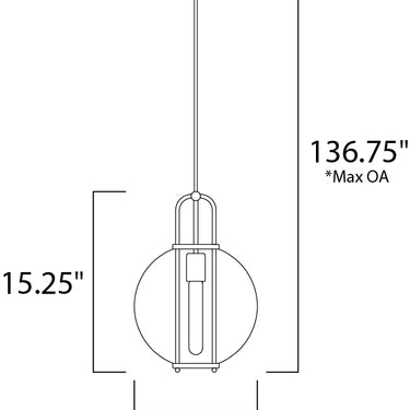 Maxim Lighting Minaret Pendant Polished Nickel