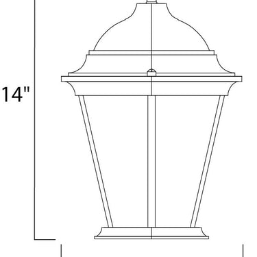 Maxim Lighting Westlake Cast 3-Light Outdoor Hanging Lantern Black