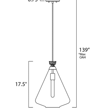 Maxim Lighting Abbott Pendant Weathered Oak/Antique Brass