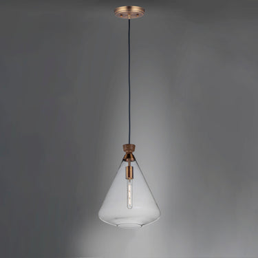 Maxim Lighting Abbott Pendant Weathered Oak/Antique Brass