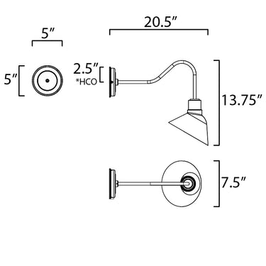 Maxim Lighting Signlite Outdoor Wall Sconce Black