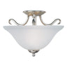 Maxim Lighting Basix 2-Light Semi-Flush Mount Satin Nickel