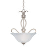 Maxim Lighting Basix 3-Light Invert Bowl Pendant Satin Nickel