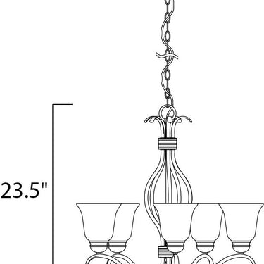 Maxim Lighting Basix 5-Light Chandelier Oil Rubbed Bronze