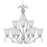 Maxim Lighting Basix 9-Light Chandelier Satin Nickel