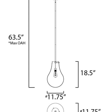 Maxim Lighting Gourd Pendant Satin Nickel