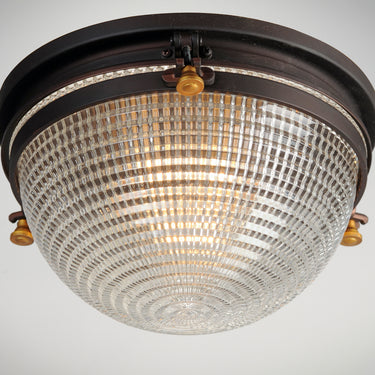 Maxim Lighting Portside Flush Mount Oil Rubbed Bronze/Antique Brass