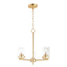 Maxim Lighting Corona 3-Light Chandelier Satin Brass