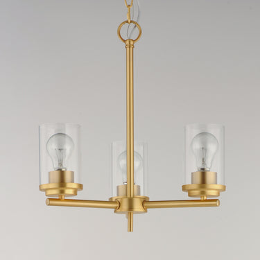 Maxim Lighting Corona 3-Light Chandelier Satin Brass