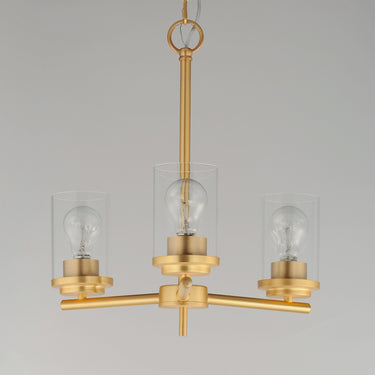 Maxim Lighting Corona 3-Light Chandelier Satin Brass