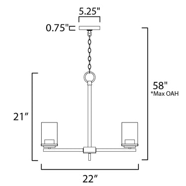 Maxim Lighting Corona 5-Light Chandelier Satin Nickel