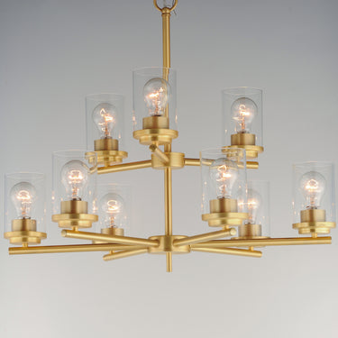 Maxim Lighting Corona 9-Light Chandelier Satin Brass