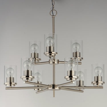 Maxim Lighting Corona 9-Light Chandelier Satin Nickel