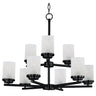 Maxim Lighting Corona 9-Light Chandelier Black