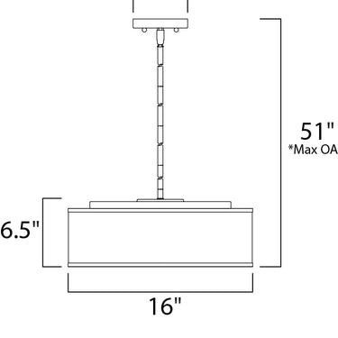Maxim Lighting Prime 16" LED Pendant Oil Rubbed Bronze