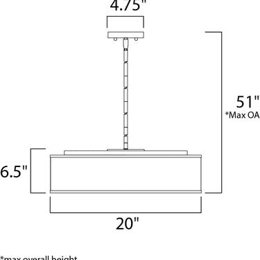 Maxim Lighting Prime 20" LED Pendant Oil Rubbed Bronze