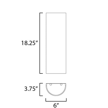 Maxim Lighting Prime 18" Tall LED Sconce 120-277 UNV Dim 