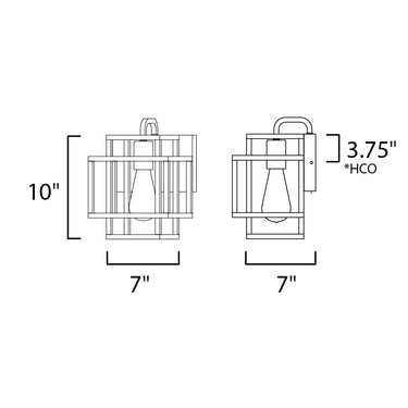 Maxim Lighting Liner Wall Sconce Black/Satin Brass