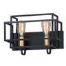 Maxim Lighting Liner 2-Light Bath Vanity Black/Satin Brass