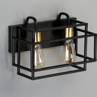 Maxim Lighting Liner 2-Light Bath Vanity Black/Satin Brass