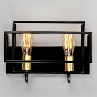 Maxim Lighting Liner 2-Light Bath Vanity Black/Satin Brass