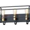 Maxim Lighting Liner 3-Light Bath Vanity Black/Satin Brass