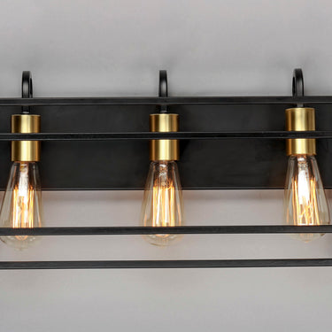 Maxim Lighting Liner 3-Light Bath Vanity Black/Satin Brass