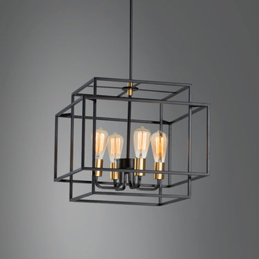 Maxim Lighting Liner 4-Light Pendant Black/Satin Brass