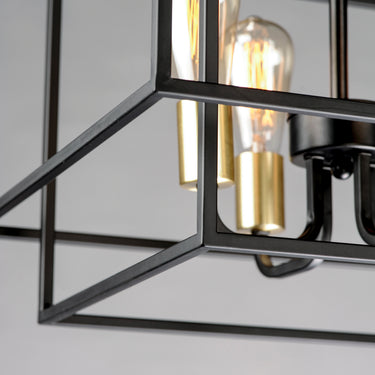 Maxim Lighting Liner 4-Light Pendant Black/Satin Brass