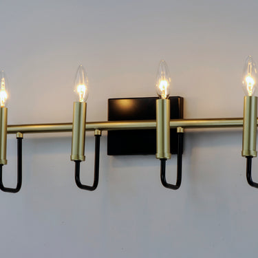 Maxim Lighting Sullivan 4-Light Bath Vanity Black/Gold