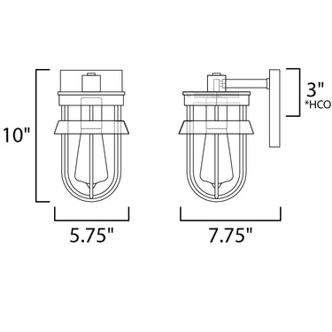 Maxim Lighting Breakwater Outdoor Wall Sconce Black