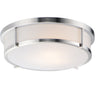 Maxim Lighting Rogue 17" 3-Light Flush Mount Satin Nickel