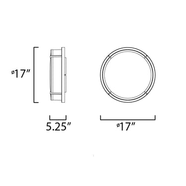 Maxim Lighting Rogue 17" 3-Light Flush Mount Satin Brass