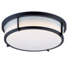 Maxim Lighting Rogue 13" 2-Light Flush Mount Black