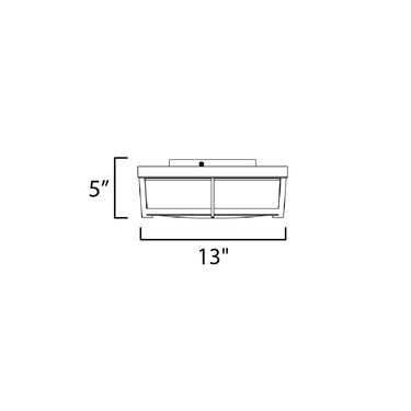 Maxim Lighting Rogue 13" 2-Light Flush Mount Satin Brass