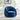 Finesse Decor Sapphire Swing Luxury Swivel Accent Chair - Blue and Chrome 