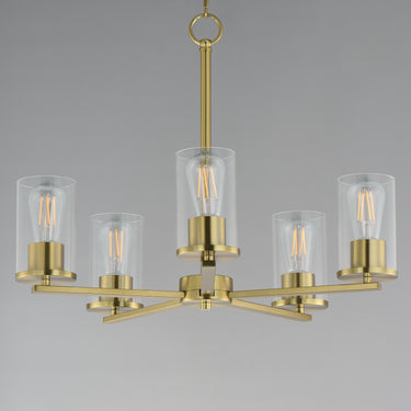 Maxim Lighting Lateral 5-Light Chandelier Satin Brass