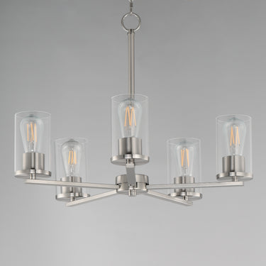 Maxim Lighting Lateral 5-Light Chandelier Satin Nickel