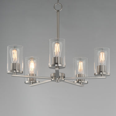 Maxim Lighting Lateral 5-Light Chandelier Satin Nickel